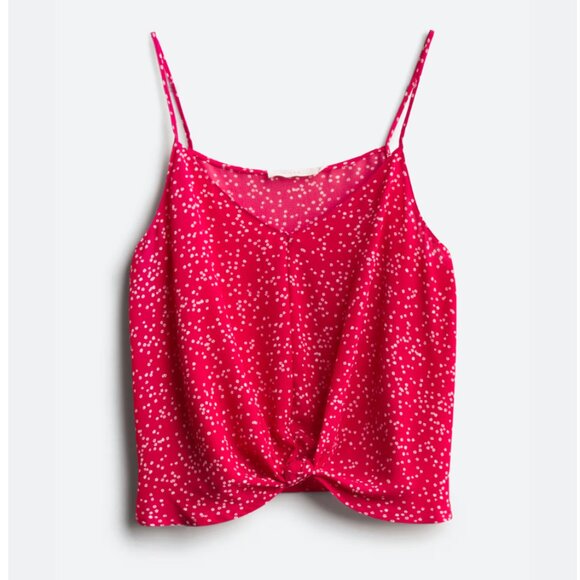 Devon Knot Front Cami Crop Blouse - Picture 1 of 1